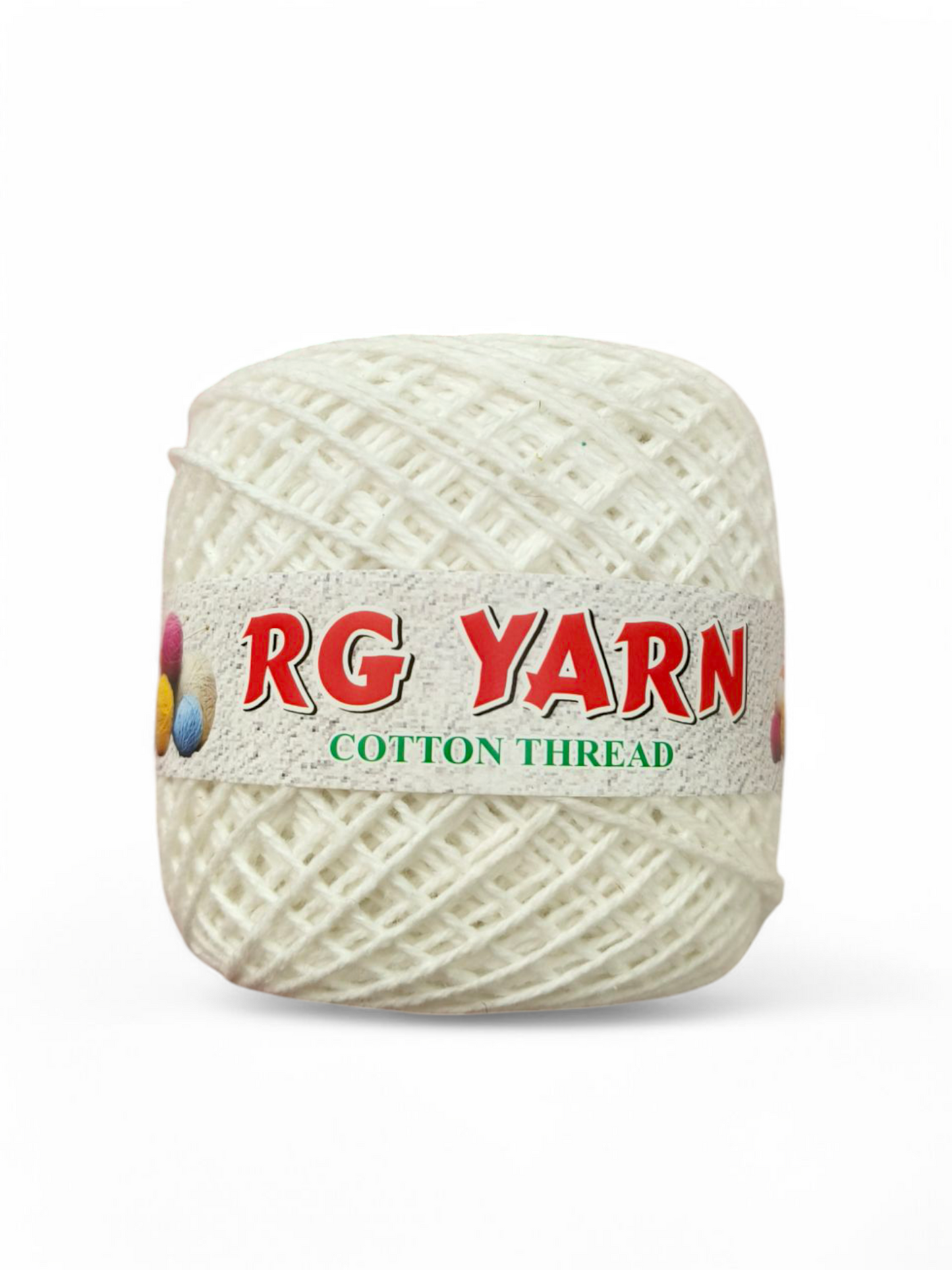 3 Ply Cotton Yarn Shade - White (Weight - 100g)