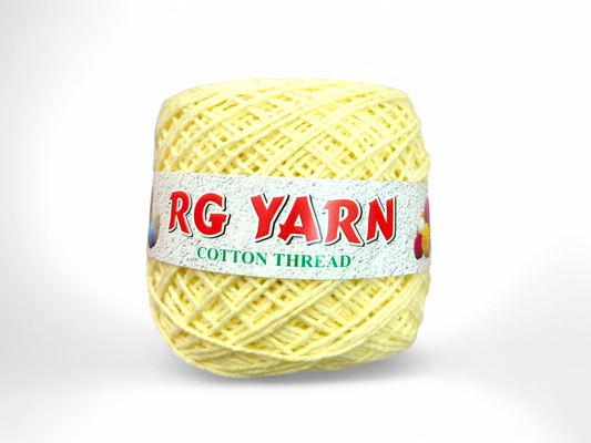 3 Ply Cotton Yarn Shade - Light Yellow (Weight - 100g)