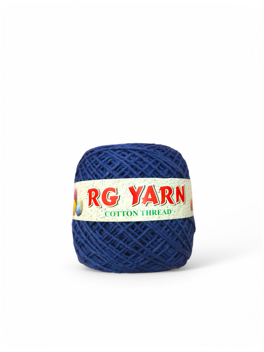 3 Ply Cotton Yarn Shade - Royal Blue (Weight - 100g)