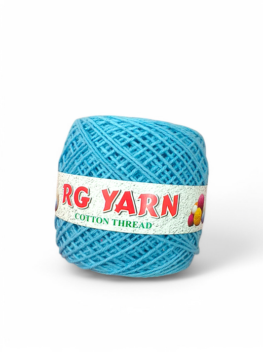 3 Ply Cotton Yarn Shade - Sky (Weight - 100g)