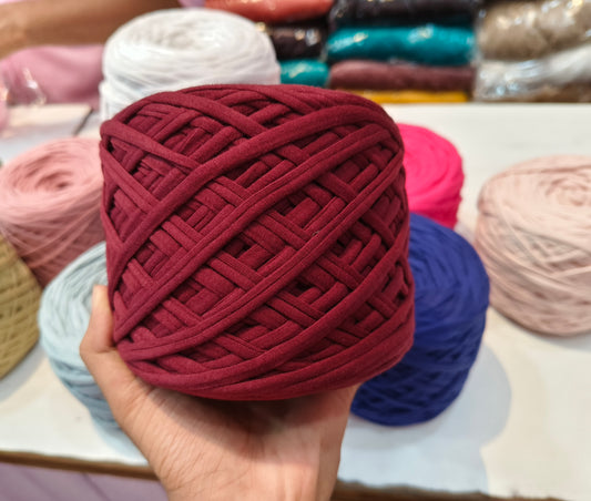 T Shirt Yarn Shade - Maroon (Weight - 500g)