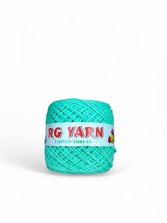 3 Ply Cotton Yarn Shade - Aqua (Weight - 100g)
