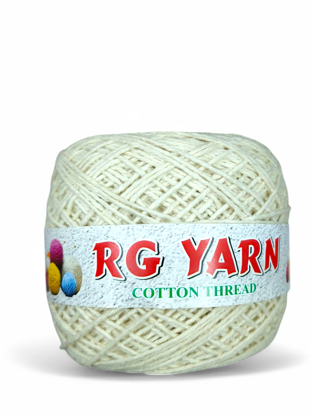 3 Ply Cotton Yarn Shade - OFF-WHITE Weight 100gram