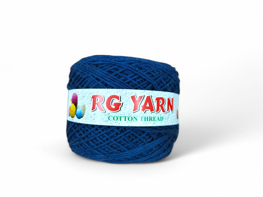 3 Ply Cotton Yarn Shade - Neavy Blue (Weight - 100g)